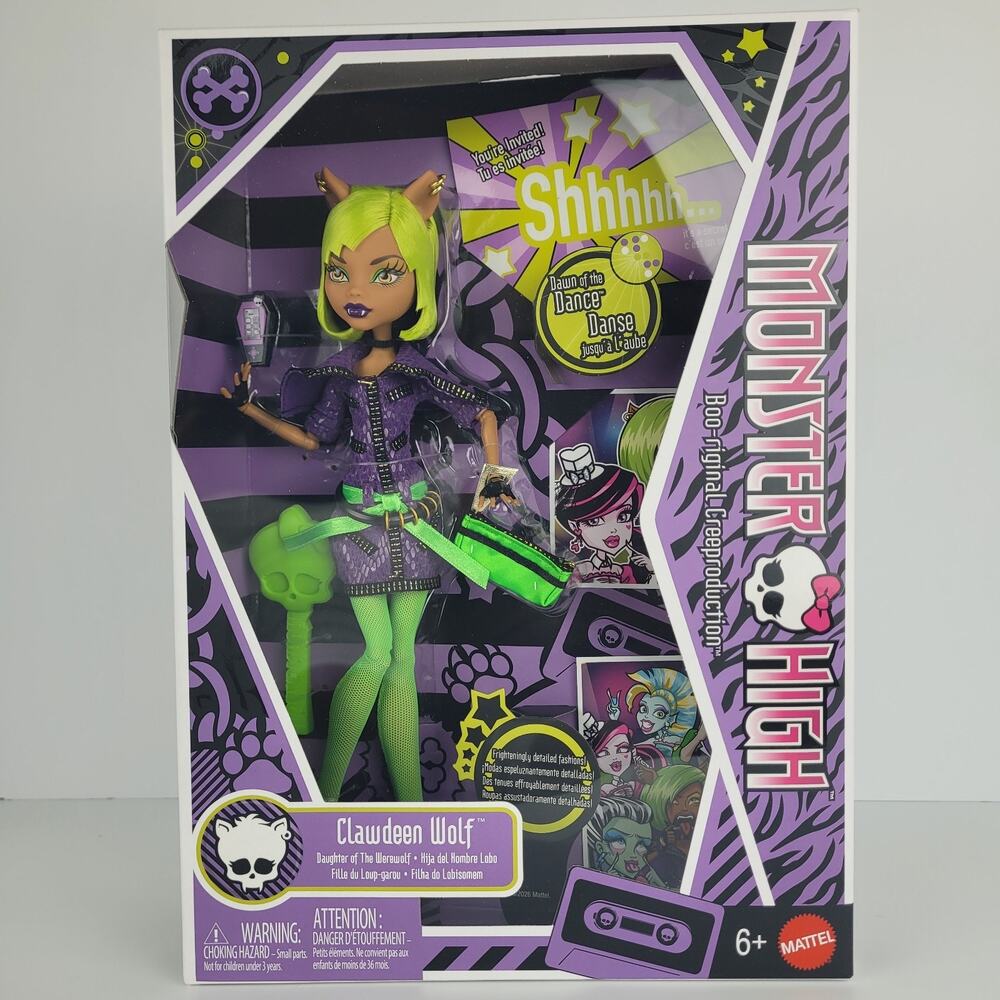 2026 Mattel Monster High Dawn of the Dance Clawdeen Wolf Ages 6+ 10inch Doll